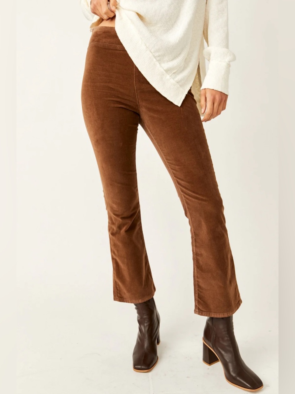 Free People In My Feelings Velvet Crop Flare